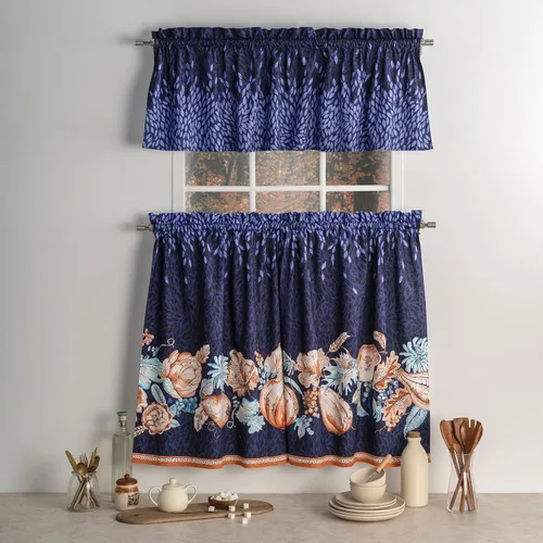 Miniatura 84 de Maison d' Hermine Juego de cortinas de cocina para ventanas, juego de cortinas de cocina 100% algodón, cenefas para el hogar [2 niveles