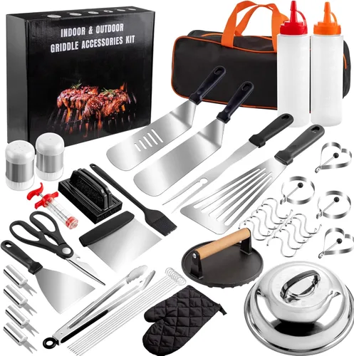 Supernal 46 piezas de accesorios para parrilla Blackstone Actualizados Prensas para Barbacoa Herramientas de parrilla de tapa plana para parrilla