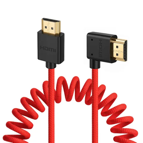 Miniatura 19 de 8K HDMI to Down HDMI High Speed Black Coiled Braided Cable for Sony A7S3 FX3 FX9 Canon C70 Z CAM E2 Camera Atomos Ninja V Shinobi SmallHD Portkeys