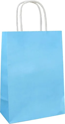 Miniatura 10 de 25 bolsas de regalo pequeñas de papel kraft morado claro, bolsas de regalo moradas con asas para recuerdos de fiesta (8.2 x 6 x 3.1 pulgadas)