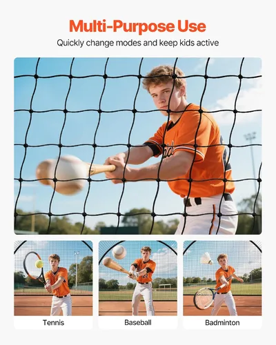 Miniatura 81 de VEVOR Jaula de bateo de béisbol, red profesional de entrenamiento de bateo de béisbol de sóftbol, resistente, resistente, cerrada, de polietileno