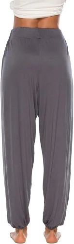 Miniatura 3 de AvaCostume - Pantalones de harén de corte alto para mujer, estilo hippie