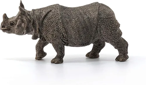 Miniatura 3 de Schleich Wild Life, figura de animal, juguetes de animales para niños y niñas de 3 a 8 años, rinoceronte indio, a partir de 3 años