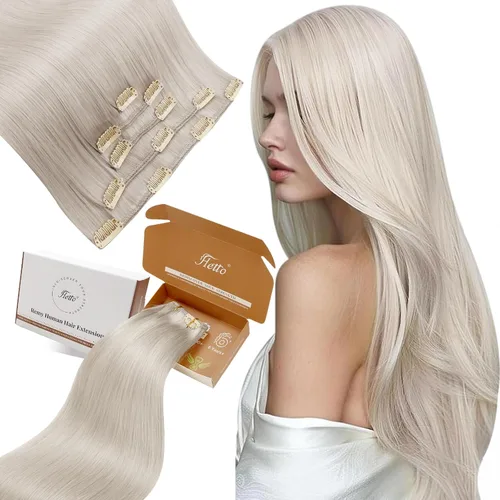 Miniatura 23 de Hetto - Extensiones de cabello humano Remy rizado con clip, color #1 negro azabache, extensiones de cabello humano ondulado natural con doble trama