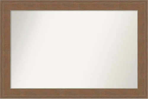 Miniatura 297 de Amanti Art Espejo de baño marrón para sobre el fregadero, 25 x 25 pulgadas, hecho a medida, espejo de tocador cuadrado marrón medio, marco de madera