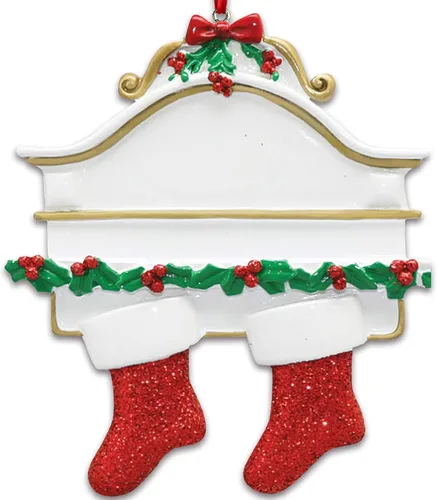 Adornos de Navidad familiares personalizados – Medias de Navidad personalizadas con nombres, regalos para parejas, adornos 2024, nuestra primera