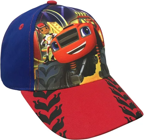 Miniatura 4 de Nickelodeon Boys Blaze and The Monster Machine - Gorra de béisbol, 100% algodón, color rojo, Rojo
