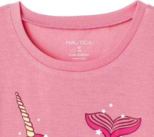 Miniatura 4 de Nautica Conjunto de pantalones de pijama y camisa de dormir para niñas Conjunto de ropa de dormir de 2 piezas superior e inferior para niñas