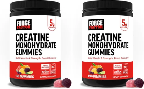 Miniatura 13 de Force Factor Gomitas de monohidrato de creatina, certificadas por la NSF, dosis de 0.18 oz para hombres y mujeres para apoyar los músculos