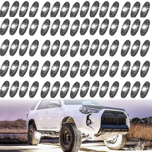 120Pods blanco LED Rock luces neón bajo luz para coche camión ATV SUV debajo del cuerpo resplandor luz Trail Fender Iluminación