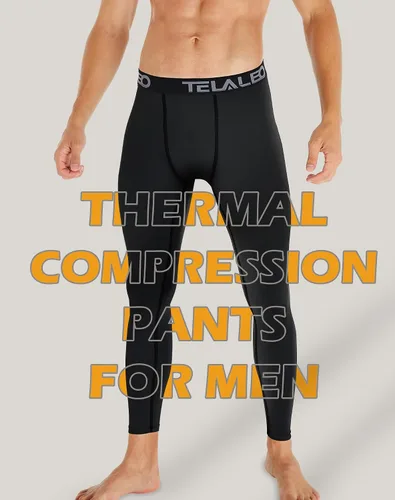 Miniatura 2 de Paquete de 5 o 4 pantalones de compresión térmica para hombre, con forro polar, mallas deportivas para clima frío, ropa de invierno