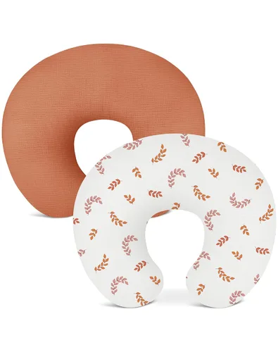Miniatura 9 de Fundas de almohada de lactancia, funda de muselina para almohadas de lactancia, cómodas para bebés niñas y niños (rosa polvoriento)