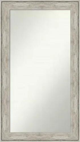 Miniatura 411 de Amanti Art Espejo de baño plateado para sobre fregadero, 28 x 47 pulgadas, espejo rectangular de plata imperial, marco de madera tradicional de gran