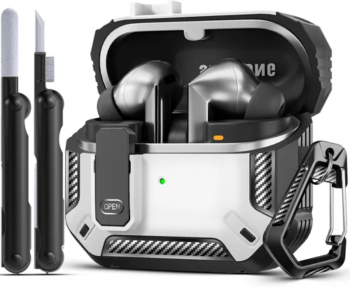 Miniatura 14 de Lock Fit Diseñado para Samsung Galaxy Buds3 FE (2025) / Buds3 Pro (2024) / Funda Buds 3 (2024), con kit de limpieza Cuerpo completo Resistente a