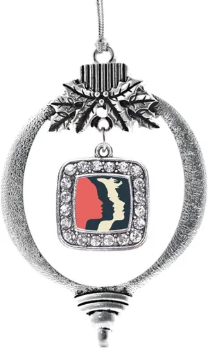 Miniatura 11 de Inspired Silver - Nana púrpura - Adorno de Navidad plateado - Adorno cuadrado para árbol de Navidad con circonita cúbica - Decoración colgante