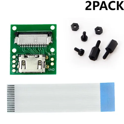 Miniatura 2 de chenyang Paquete de 2 adaptadores de expansión de módulo de cámara HDMI a CSI Raspberry PI con cable flexible de cinta plana de 2.0 in