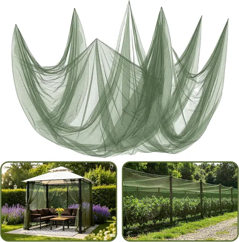 Miniatura 13 de ANPHSIN Mosquitera casi invisible de 65 x 10 pies para patio, pantalla de malla para jardín, porche, balcón, protege la piel y las plantas de Negro