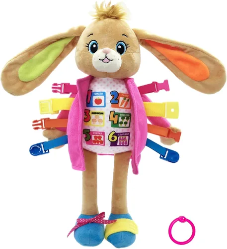 Miniatura 17 de June Garden Dressy Friends Belle de 15.5 pulgadas, muñeca de peluche educativa para niños y niños pequeños de 2 años en adelante, juguete suave