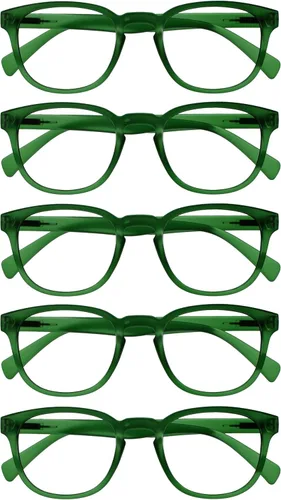Miniatura 31 de OPULIZE Gafas de lectura POP y lentes de sol de lectura para mujeres y hombres, marco redondo mate resistente a los arañazos con bisagras de Paquete