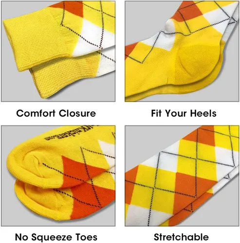 Miniatura 3 de Golf Knickers Colorful Knee High Argyle Cotton Socks For Men Women and Youth (AA-ZZ)
