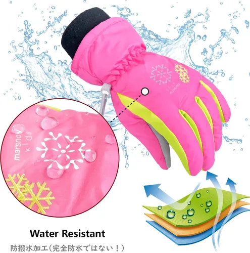 Miniatura 3 de JEELAD Guantes de nieve para niños, guantes de esquí de invierno, guantes de snowboard para niños y niñas, guantes de nieve de invierno