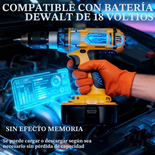 Miniatura 7 de Batería de repuesto mejorada de 18V para herramientas Dewalt 18V tipo XRP, paquete de 2 baterías Ni-MH de 5.0Ah compatibles con DC9096, DC9071