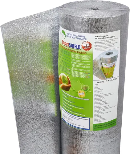 Miniatura 6 de INSULATION MARKETPLACE SmartSHIELD - Rollo de aislamiento reflectante de 1/8 pulgadas, 48 pulgadas x 100 pies, barrera radiante con núcleo