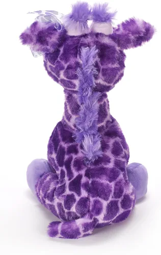 Miniatura 4 de The Petting Zoo Peluche de jirafa morada, animales del zoológico de Lash'z, juguete de peluche de jirafa de 12 pulgadas