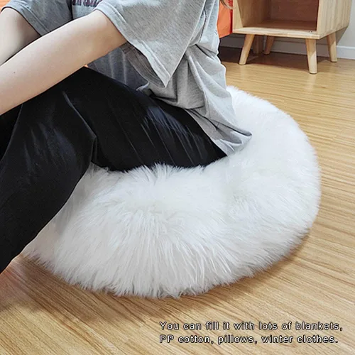 Miniatura 3 de Asuprui Almohada de suelo sin relleno, cojín de meditación grande sin relleno, cojín de suelo grande para sentarse, mullido, almohada de asiento