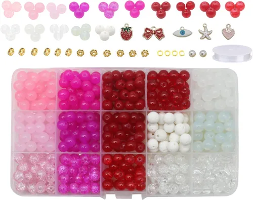 Miniatura 9 de 848 cuentas redondas de cristal agrietado – 0.236 pulgadas, 0.315 pulgadas, 0.394 pulgadas, 0.394 pulgadas, jade artificial para hacer joyas