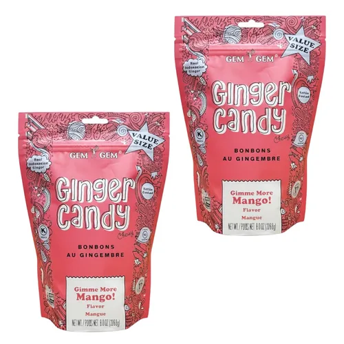 Miniatura 25 de Gem Gem Ginger Candy - Dulces de jengibre para masticar