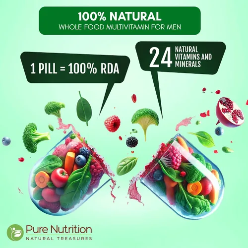 Miniatura 2 de Pure Nutrition - Multivitaminas integrales para hombres 90 pestañas One-A-Day 100% RDA 24 vitaminas y minerales naturales Multivitamínico