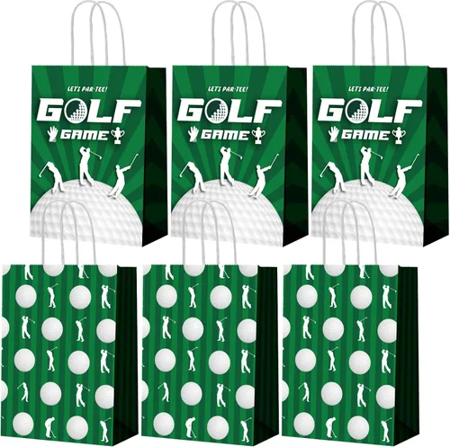 Leinuosen 30 bolsas de regalo de golf, bonitas bolsas de golosinas de golf para aperitivos y bolsa de dulces con asa para adultos, fiesta de