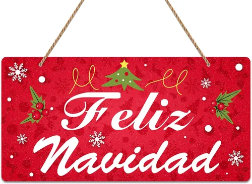 Miniatura 10 de D4DREAM Letrero de bienvenida con texto en inglés «Hello Winter» para puerta delantera, Navidad, invierno, bienvenida, coronas, colgador