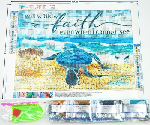 Miniatura 4 de Leimonri Kits de arte de diamantes para adultos, arte de diamantes del mundo marítimo, pinturas de puntos de diamante para principiantes, kits