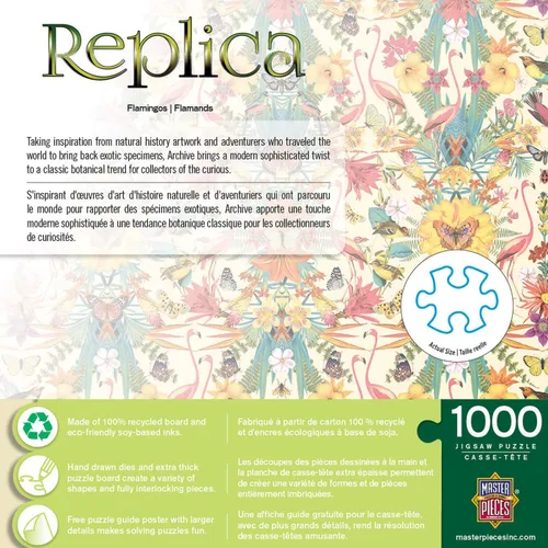 Miniatura 3 de MasterPieces Rompecabezas de 1000 piezas para adultos, familia o jóvenes, flamencos, 19.25 x 26.75 pulgadas
