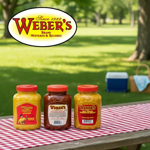 Miniatura 7 de Weber's Mostaza de rábano picante – 16 onzas (paquete de 2) Mostaza icónica de Buffalo desde 1922 Edición limitada Buffalo Bills Etiqueta