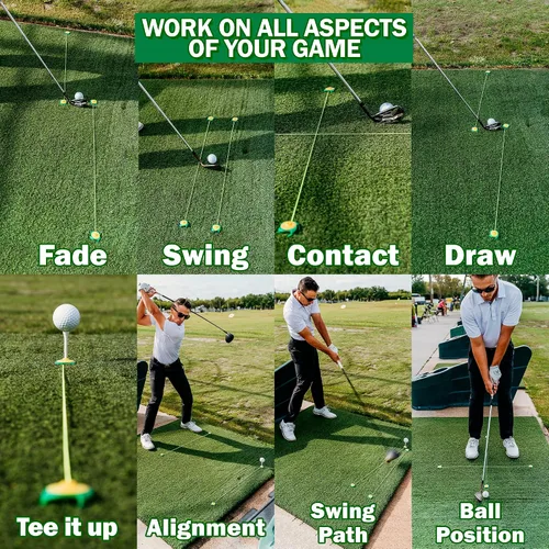 Miniatura 7 de Tee Claw - Paquete de 20 cordones para práctica de golf - Ayuda de entrenamiento multiusos, béisbol y otros deportes