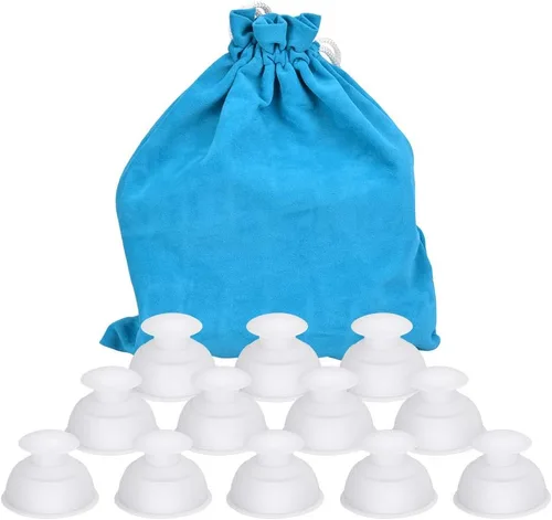 Vasos de silicona para masajes, S Blanco