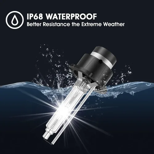 Miniatura 7 de 35W D2S HID, bombillas de faro delantero de xenón 6000K, blanco frío, luz alta y baja, bombillas de repuesto para faros, paquete de 2