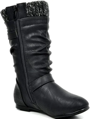 Miniatura 4 de DREAM PAIRS Girl's Faux Fur Lined Knee High Winter Riding Boots(ToddlerLittle KidBig Kid)