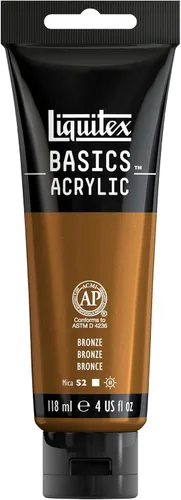 Miniatura 8 de Liquitex BASICS Pintura Acrílica, Botella de 400ml (13.5 oz), Blanco Titanio Titanio Blanco