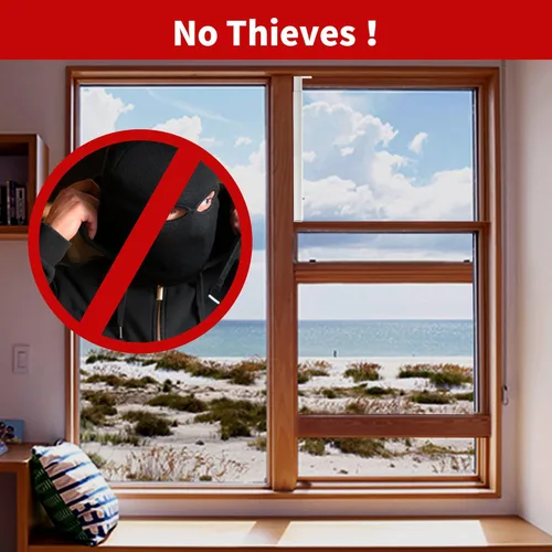 Miniatura 4 de ZhouDaShu Barras de seguridad ajustables para ventanas (acero), barras de bloqueo de ventana en el interior para evitar robos, topes de ventana