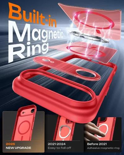 Miniatura 109 de TOCOL Funda para iPhone 11, compatible con Magsafe, protección completa de cámara, imanes integrados, protección contra caídas, funda translúcida