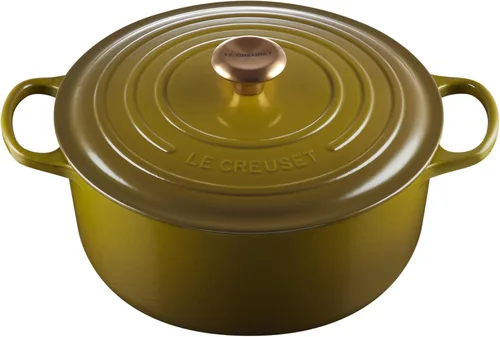 Miniatura 9 de Le Creuset Horno holandés redondo de hierro fundido esmaltado, 4.5 cuartos de galón, Marsella Marseille