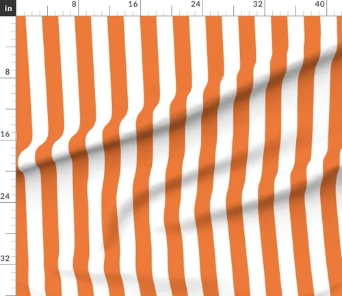 Miniatura 3 de Spoonflower Tela – Rayas Naranja Blanco Rayas Halloween Impreso en Petal Signature Tela de Algodón por The Yard – Costura Acolchado Ropa Artesanía