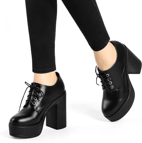 Miniatura 2 de Allegra K Botines de tacón alto y grueso para mujer