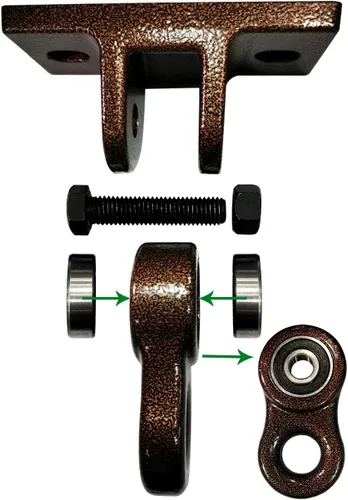 Miniatura 8 de ABUSA - Ganchos resistentes para columpios negros con tornillos y roscas incluidos, capacidad de más de 5000 libras, para patios de juegos, 2
