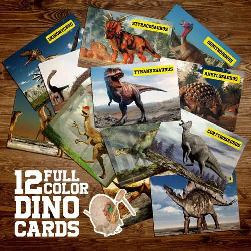 Miniatura 3 de Kit de excavación de huevos de dinosaurio, desentierra un huevo de dinosaurio jumbo con 12 juguetes únicos de dinosaurio grandes sorpresa, juguetes