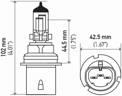 Miniatura 3 de HELLA 9004 - Kit de ampolla doble de 2.0 TB de alto rendimiento, 12 V, 65/45 W, paquete de 2